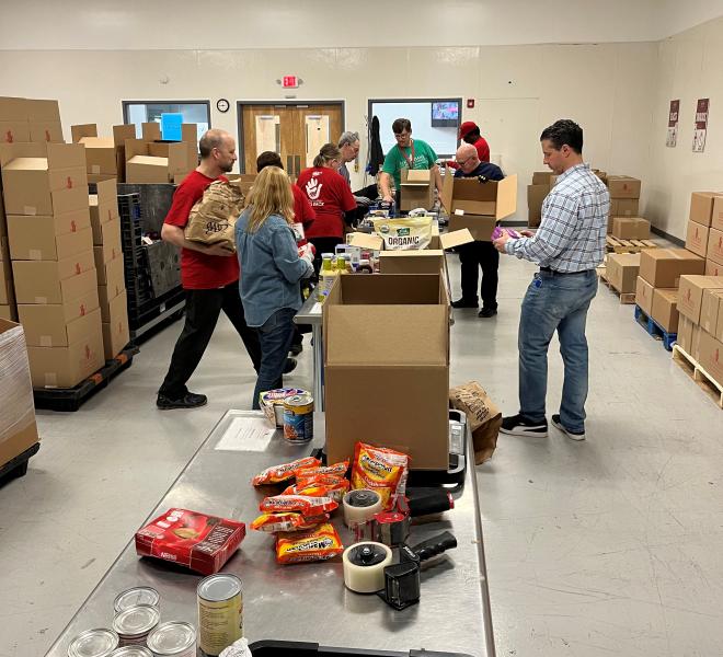 AAA South Jersey volunteers at Food Bank of South Jersey